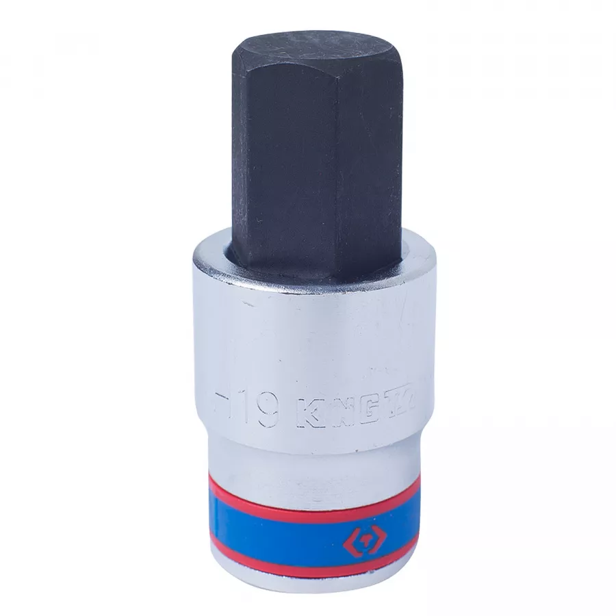 Насадка (бита) торцевая 1/2", Hex, 19 мм, L = 66 мм KING TONY 402519