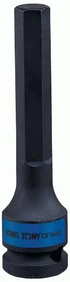 Насадка (бита) ударная торцевая 1/2", HEX, 8 мм, L = 100 мм KING TONY 406508M