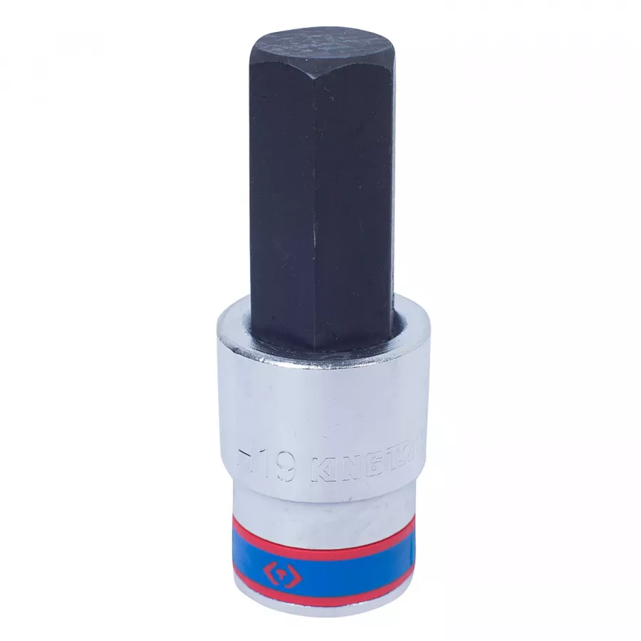 Насадка (бита) торцевая 1/2", Hex, 19 мм, L = 80 мм KING TONY 403519