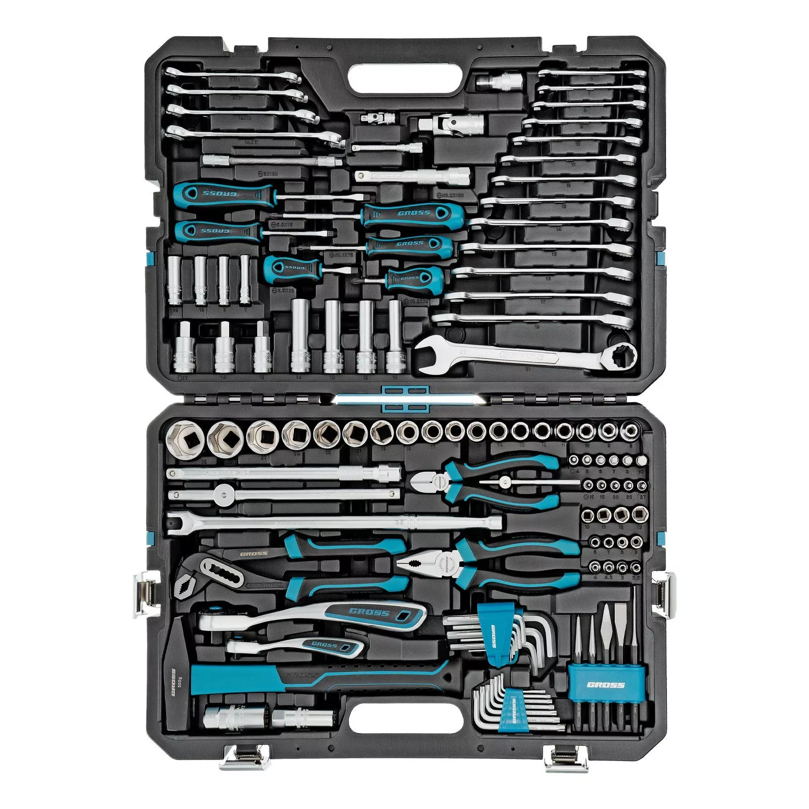 Набор инструментов, 1/4", 1/2", CrV, 120 зубьев, 115 предметов Gross