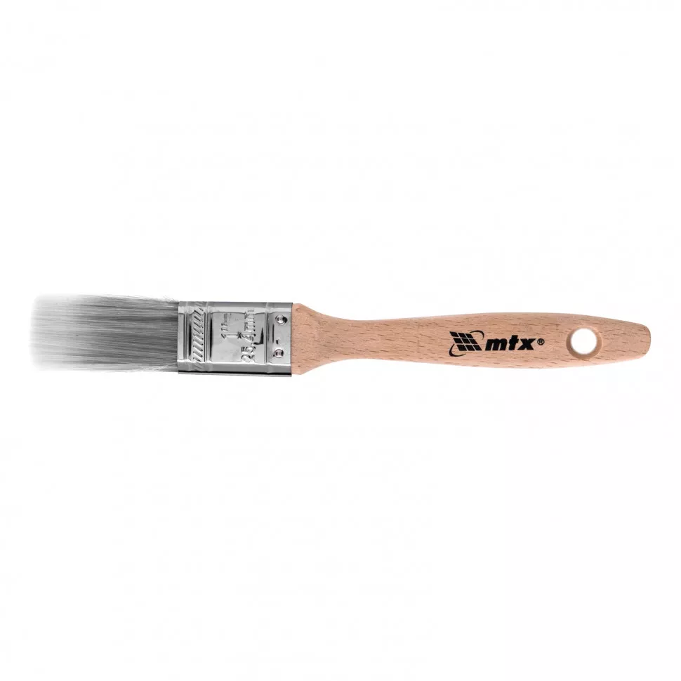Кисть плоская Platinum 1", искусственная щетина, деревянная ручка MTX
