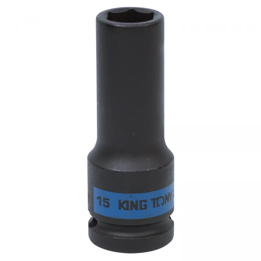 Головка торцевая ударная глубокая шестигранная 1/2", 15 мм KING TONY 443515M