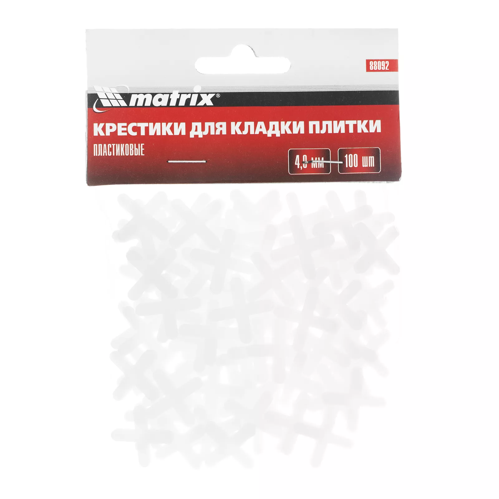 Крестики, 4.0 мм, для кладки плитки, 100 шт Matrix