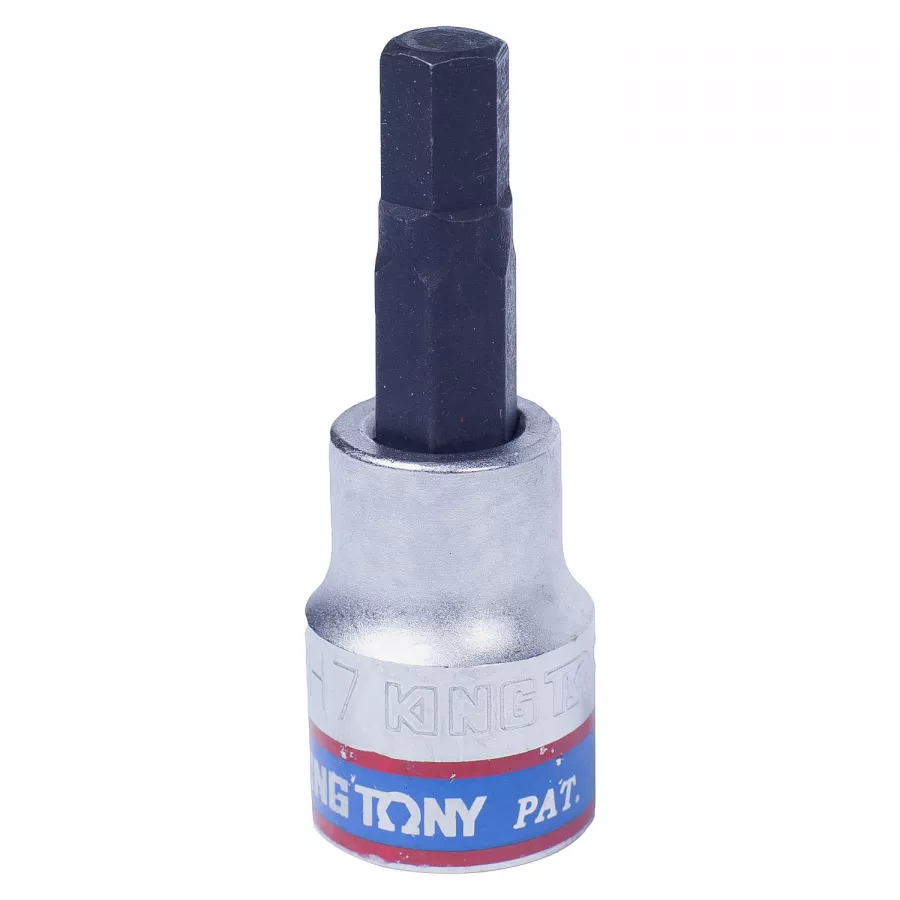 Насадка (бита) торцевая 3/8", Hex, 7 мм, L = 50 мм KING TONY 302507