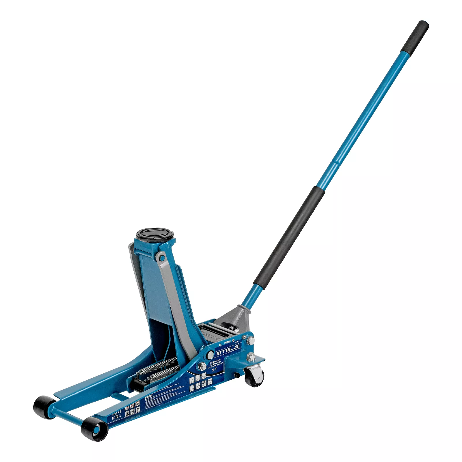 Домкрат гидравлический подкатной, быстр.подъем, 3т LOW PROFILE QUICK LIFT, 75-515 мм, проф Stels