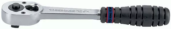 Трещотка 3/8", 200 мм, 32 зубца, флажковая с кнопкой, фиксатор KING TONY 3771-08G
