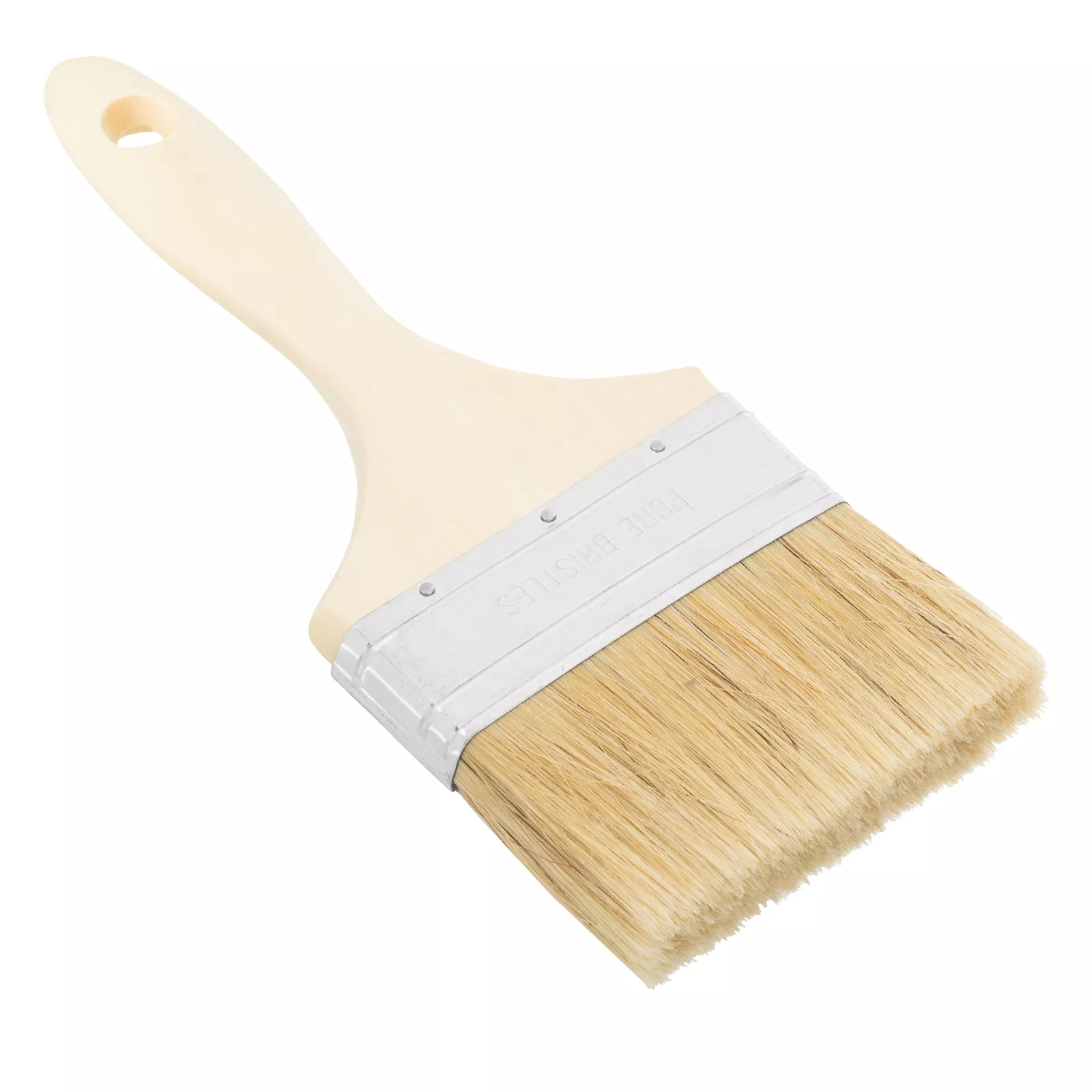 Кисть плоская "Евро" 4", натуральная щетина, деревянная ручка MTX