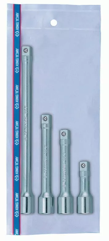 Набор удлинителей 1/2", 75, 125, 150, 250 мм, 4 предмета KING TONY 4104PR