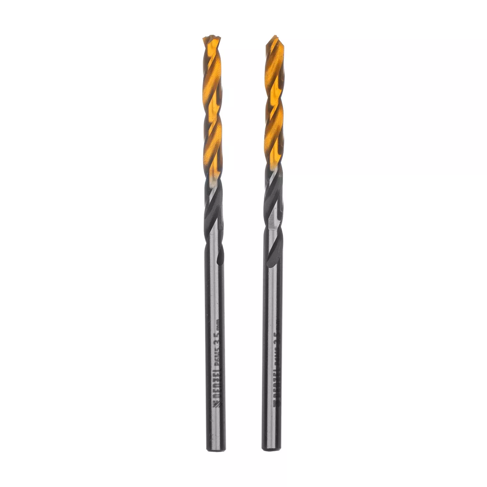 Сверло спиральное по металлу 3,5 x 70мм, Р6М5, Golden Tip, многогранная заточка, 2шт. Denzel