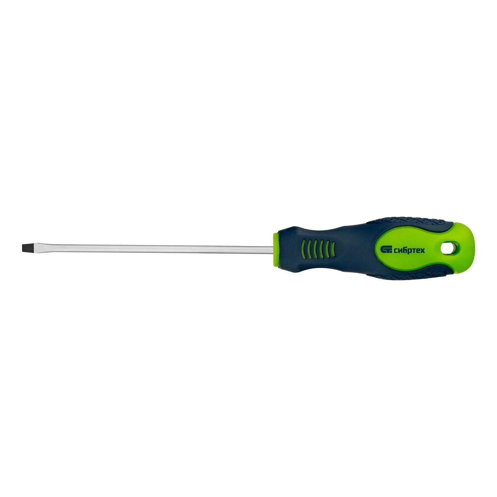Отвертка, SL3 х 100 мм, CrV, двухкомпонентная рукоятка Сибртех