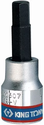 Насадка (бита) торцевая 3/8", Hex, 8 мм, L = 50 мм KING TONY 302508