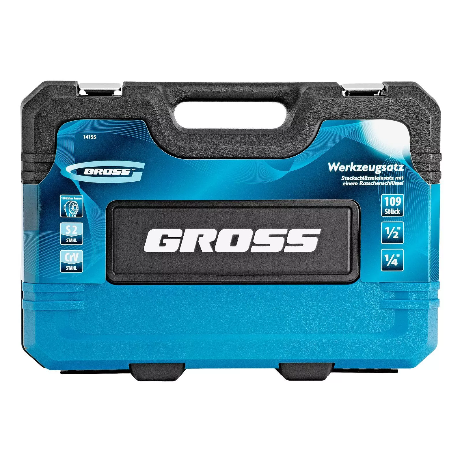 Набор инструментов, 1/4", 1/2", CrV, 120 зубьев, 109 предметов Gross