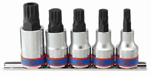 Набор торцевых насадок 1/2", Spline, М8-М16, 5 предметов KING TONY 4105PR