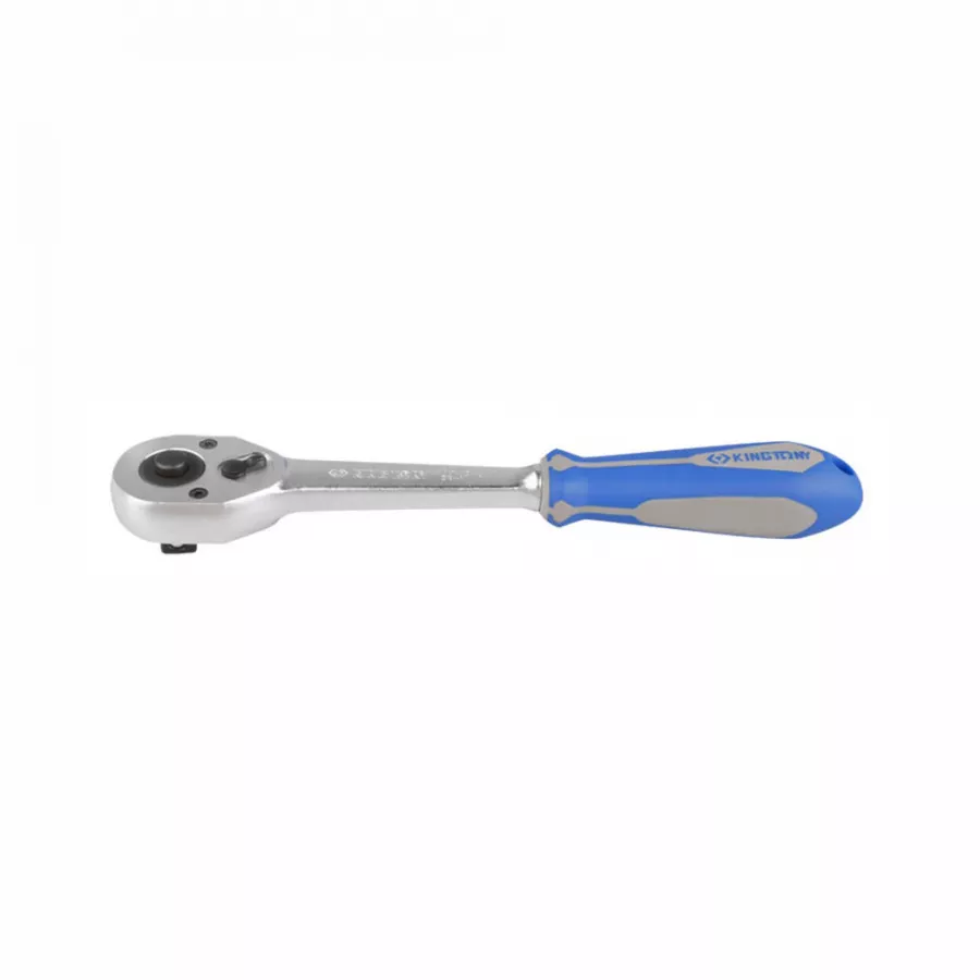 Трещотка 1/2", 262 мм, 32 зубца, флажковая с кнопкой KING TONY 4771-10GR