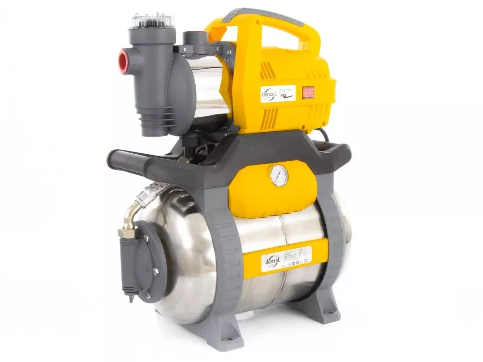 Насосная станция PSХ950X, Х-Pro, 950 Вт, 3300 л/ч, ресивер 24 л, подъем 38 м, нержавейка Denzel