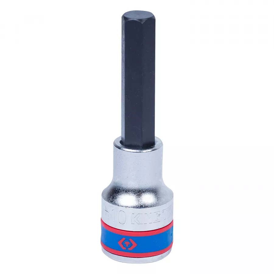 Насадка (бита) торцевая 1/2", Hex, 10 мм, L = 80 мм KING TONY 403510