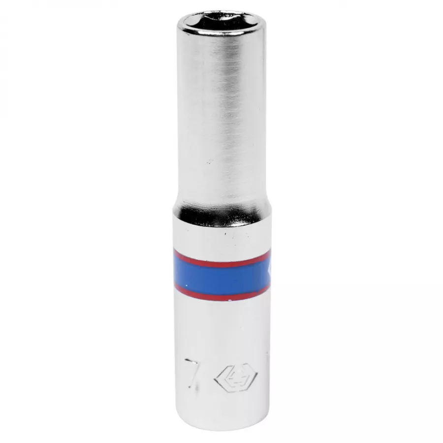 Головка торцевая глубокая шестигранная 1/4", 7 мм KING TONY 223507M