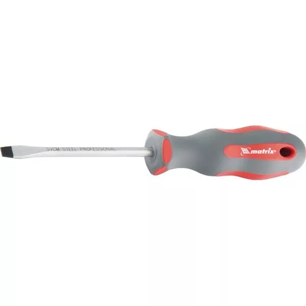 Отвертка Profi, SL6.5 х 200 мм, SVСM, двухкомпонентная рукоятка Matrix