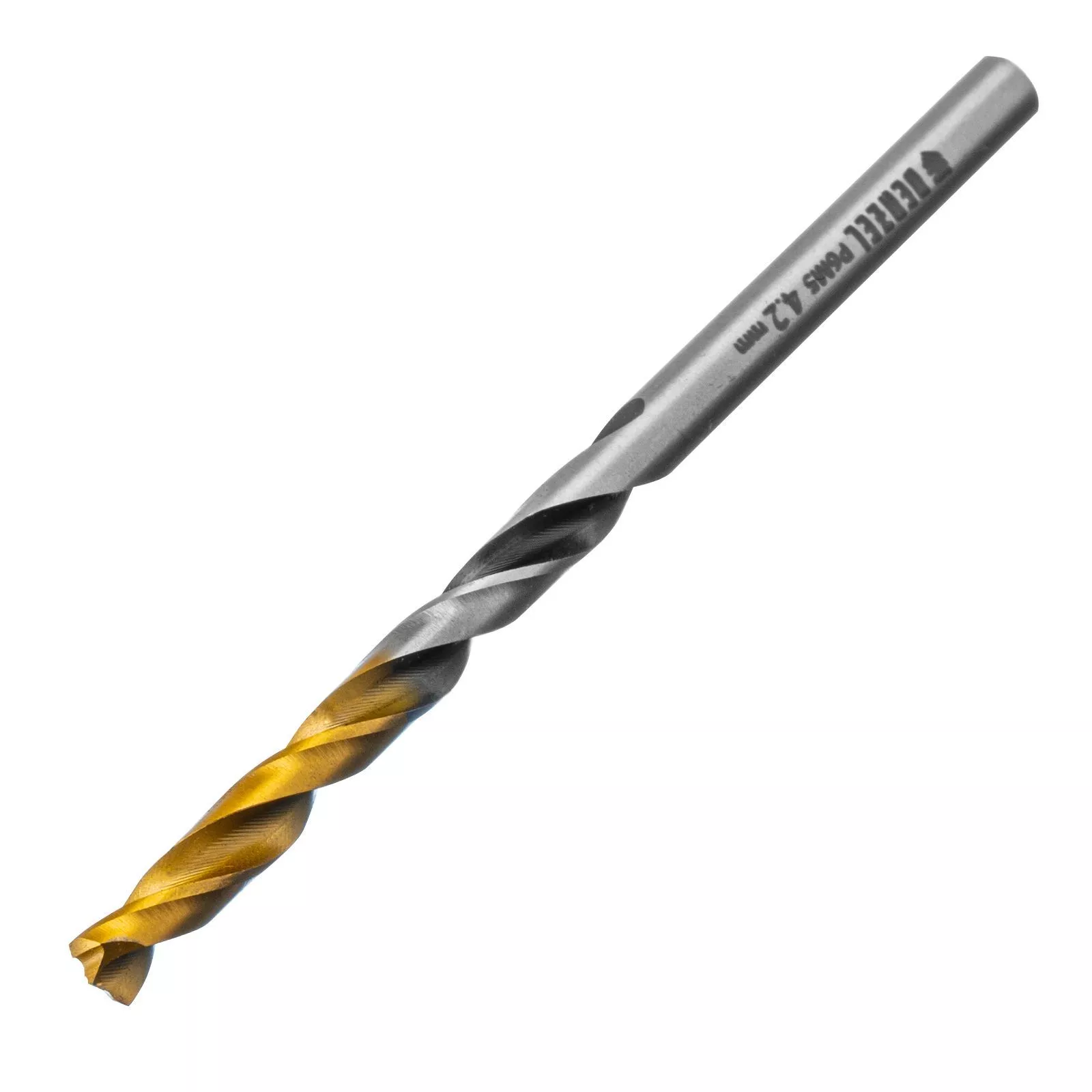 Сверло спиральное по металлу 4,2 x 75мм, Р6М5, Golden Tip, многогранная заточка Denzel
