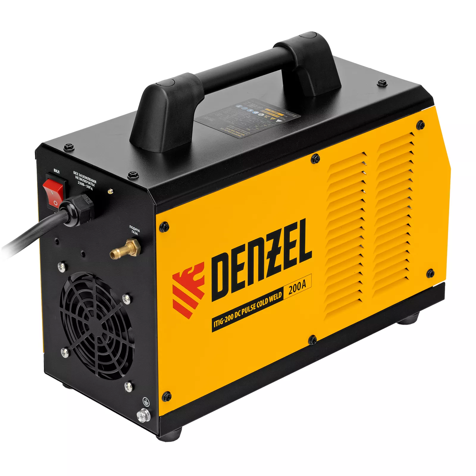 Аппарат инвертор. аргонодуговой сварки ITIG-200 DС Pulse Cold Weld, 200 А, ПВ 60% Denzel