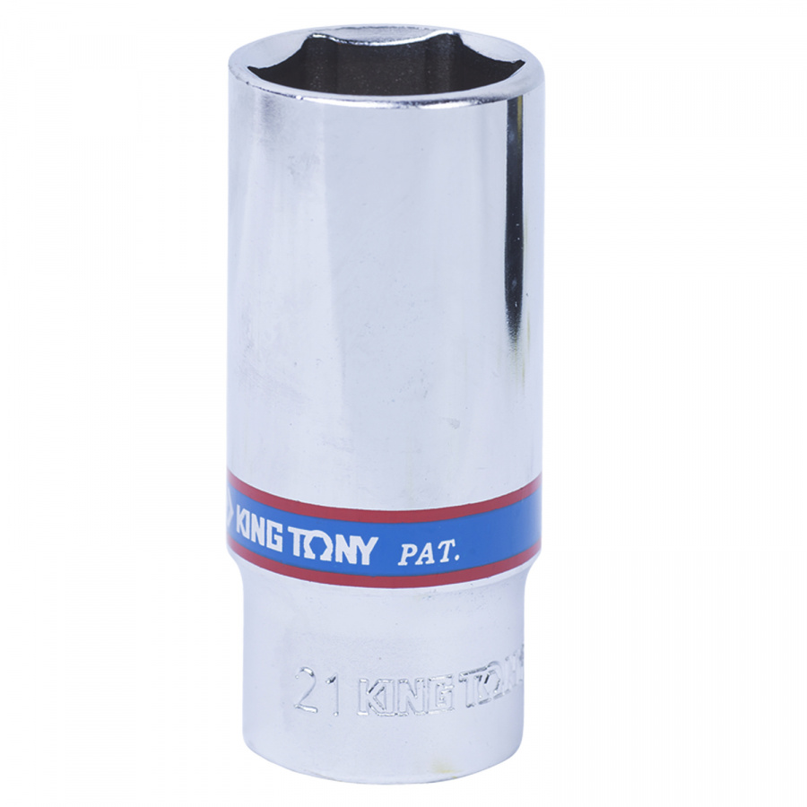 Головка торцевая глубокая шестигранная 3/8", 21 мм KING TONY 323521M