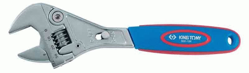 Ключ разводной Chrome 250 мм, с трещоточным механизмом KING TONY 3631-10R