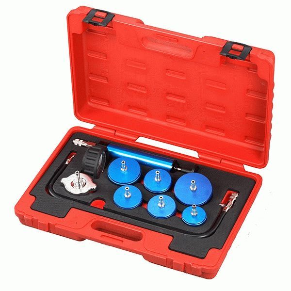 Набор для тестирования герметичности системы охлаждения, кейс, 9 предметов МАСТАК 103-40009C