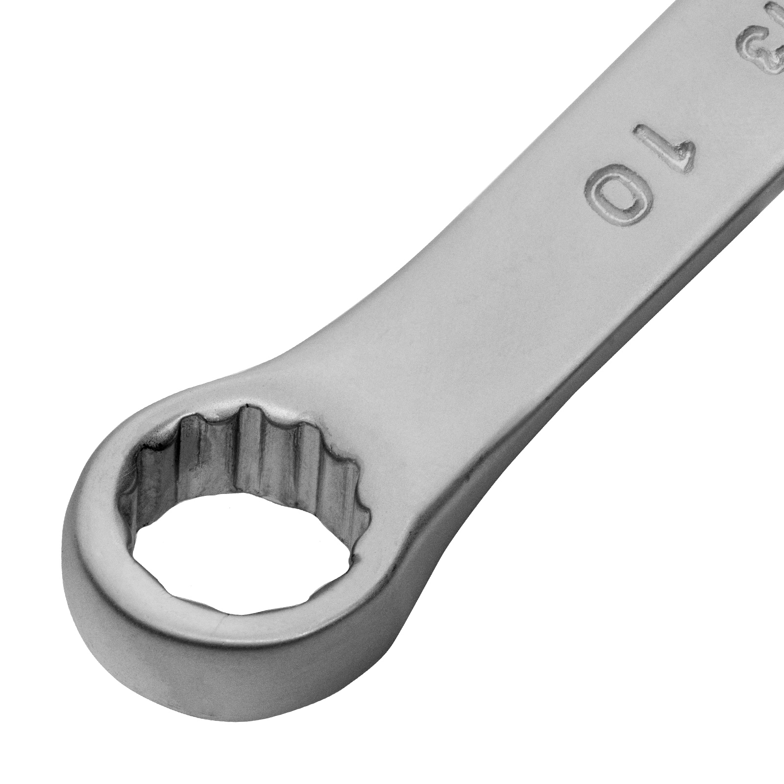 Ключ комбинированный, 10 мм, CrV, матовый хром Matrix