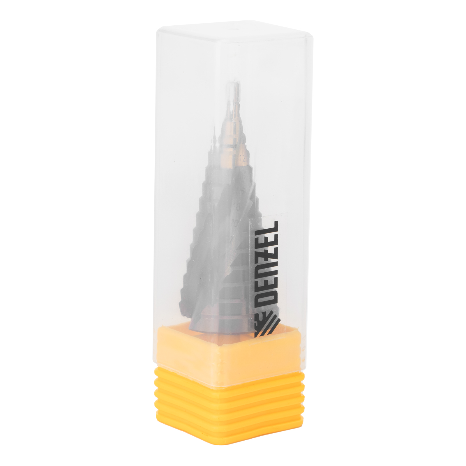 Сверло ступенчатое, 4-6-8-10-12-14-16-18-20-22-24-26-28-30-32 мм, Р6М5К5, 6-гр. хвостовик Denzel