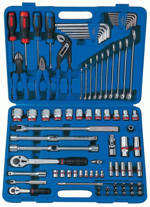 Набор инструментов универсальный, дюймовый, 85 предметов KING TONY 7085SR