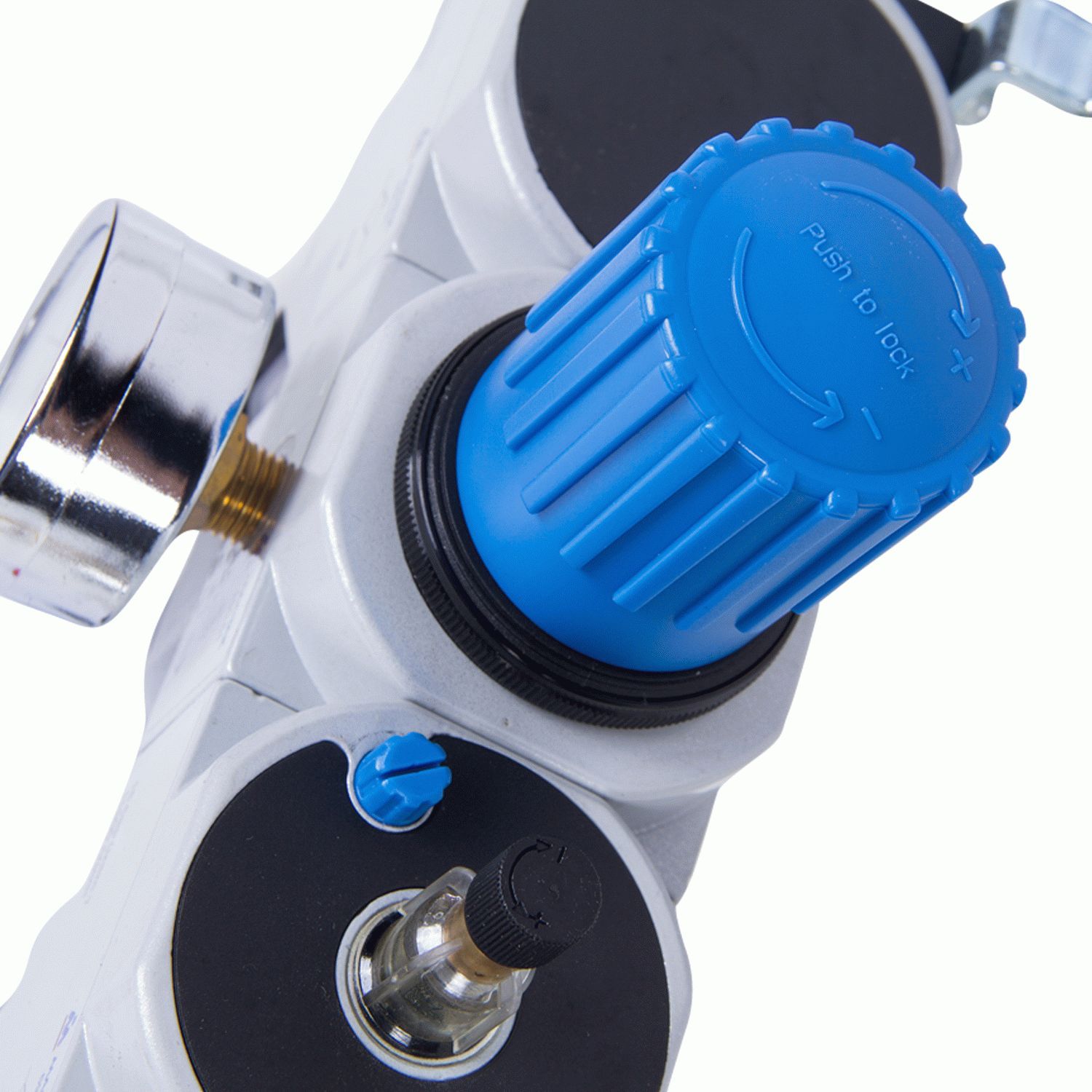 Фильтр влагоотделитель с редуктором и лубрикатор 3/4", с манометром МАСТАК 690-51