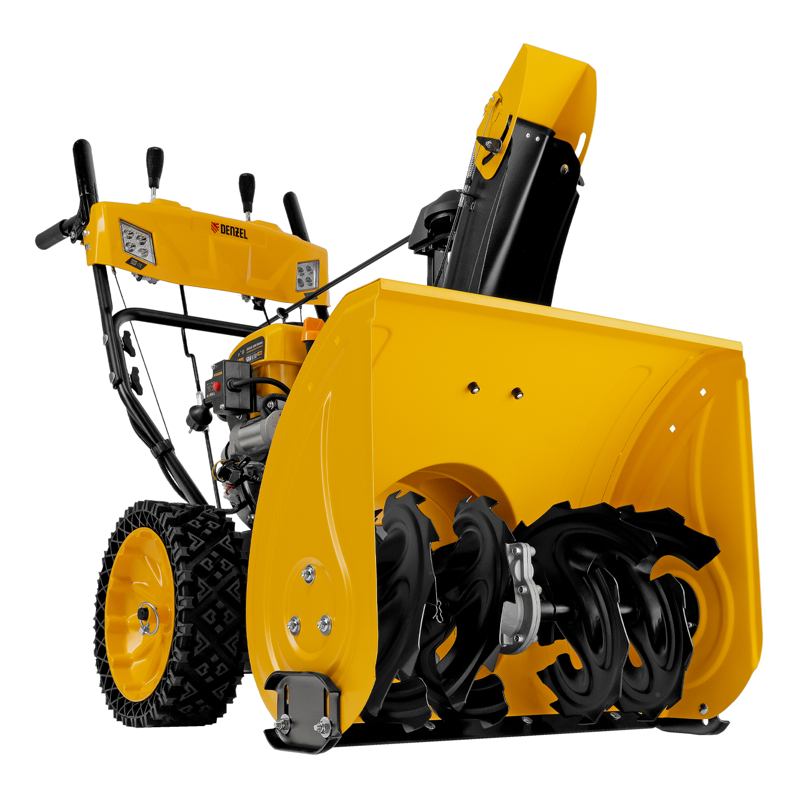 Бензиновая снегоуборочная машина SBM 610S PRO, 212 cc, электростартер, фара, обогрев Denzel
