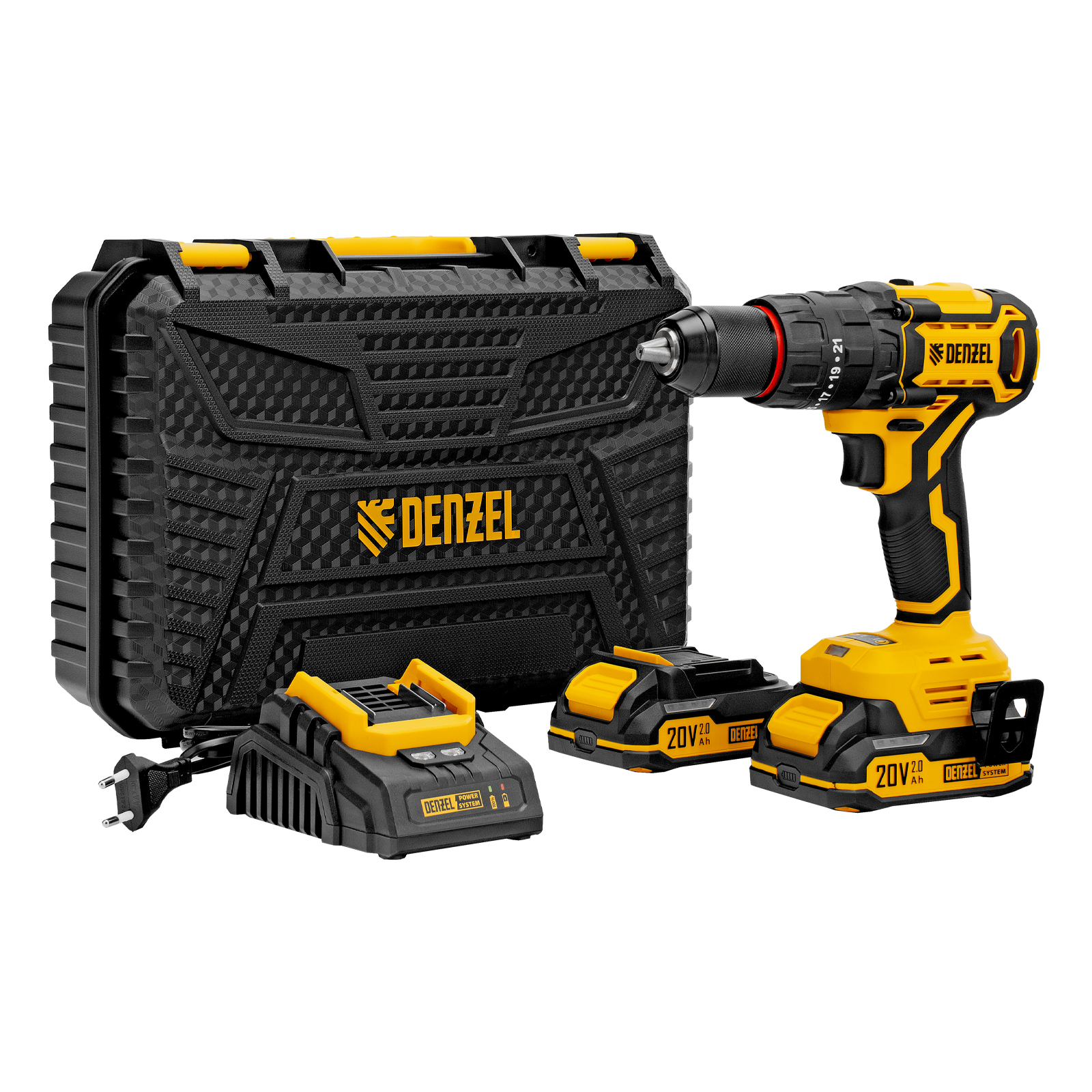 Дрель-шуруповерт аккумуляторная ударная бесщет. CIDH-BL-20, Li-Ion, 20 В// Denzel