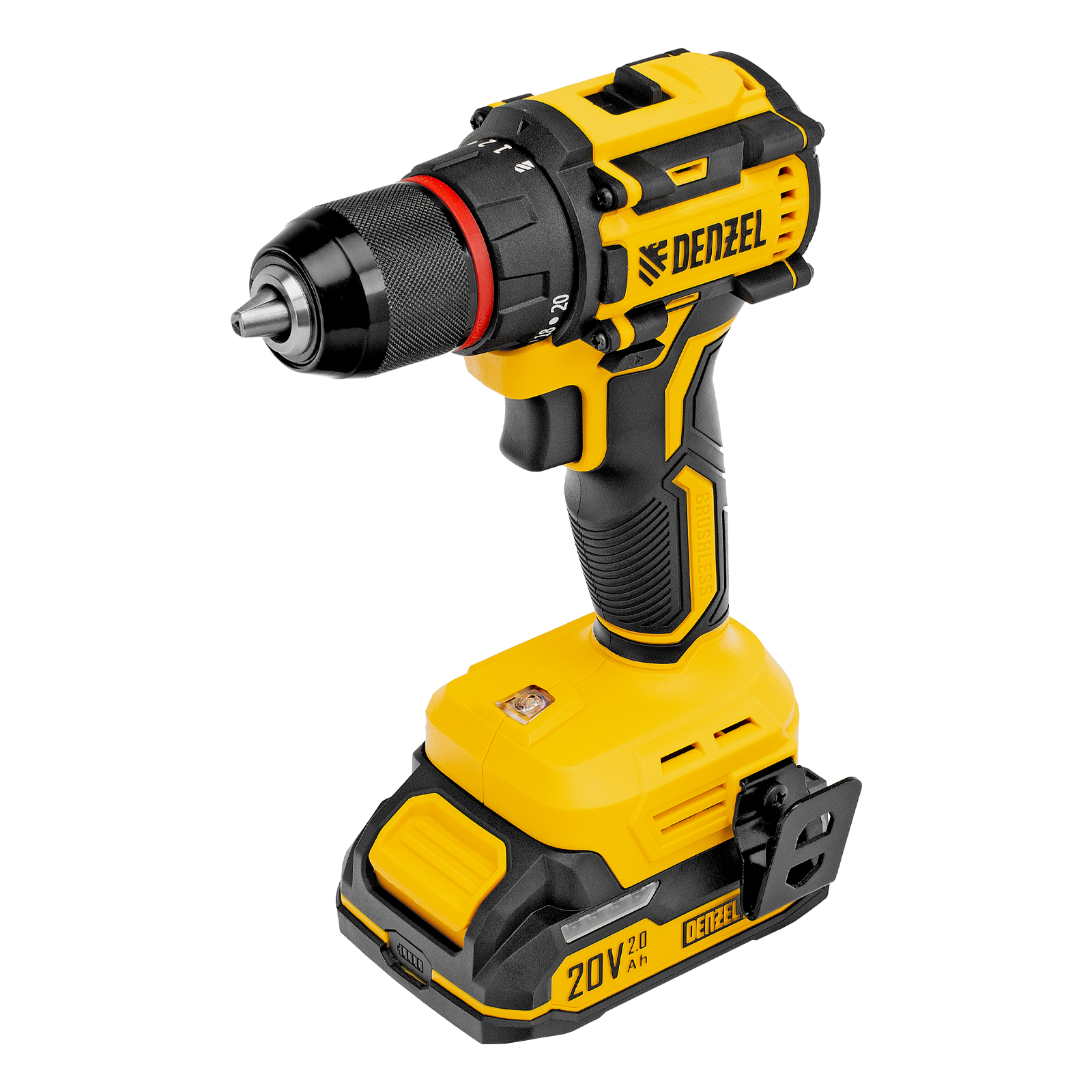 Дрель-шуруповерт аккумуляторная бесщет. CDH-BL-20, Li-Ion, 20 В// Denzel