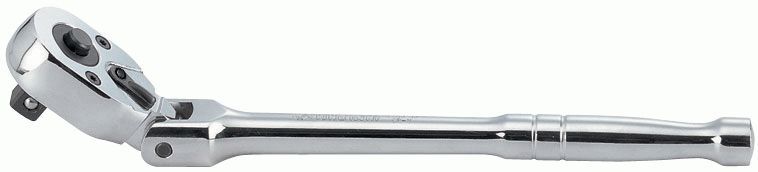 Трещотка 1/2", 300 мм, 32 зубца, флажковая с кнопкой, шарнирная KING TONY 4781-12P