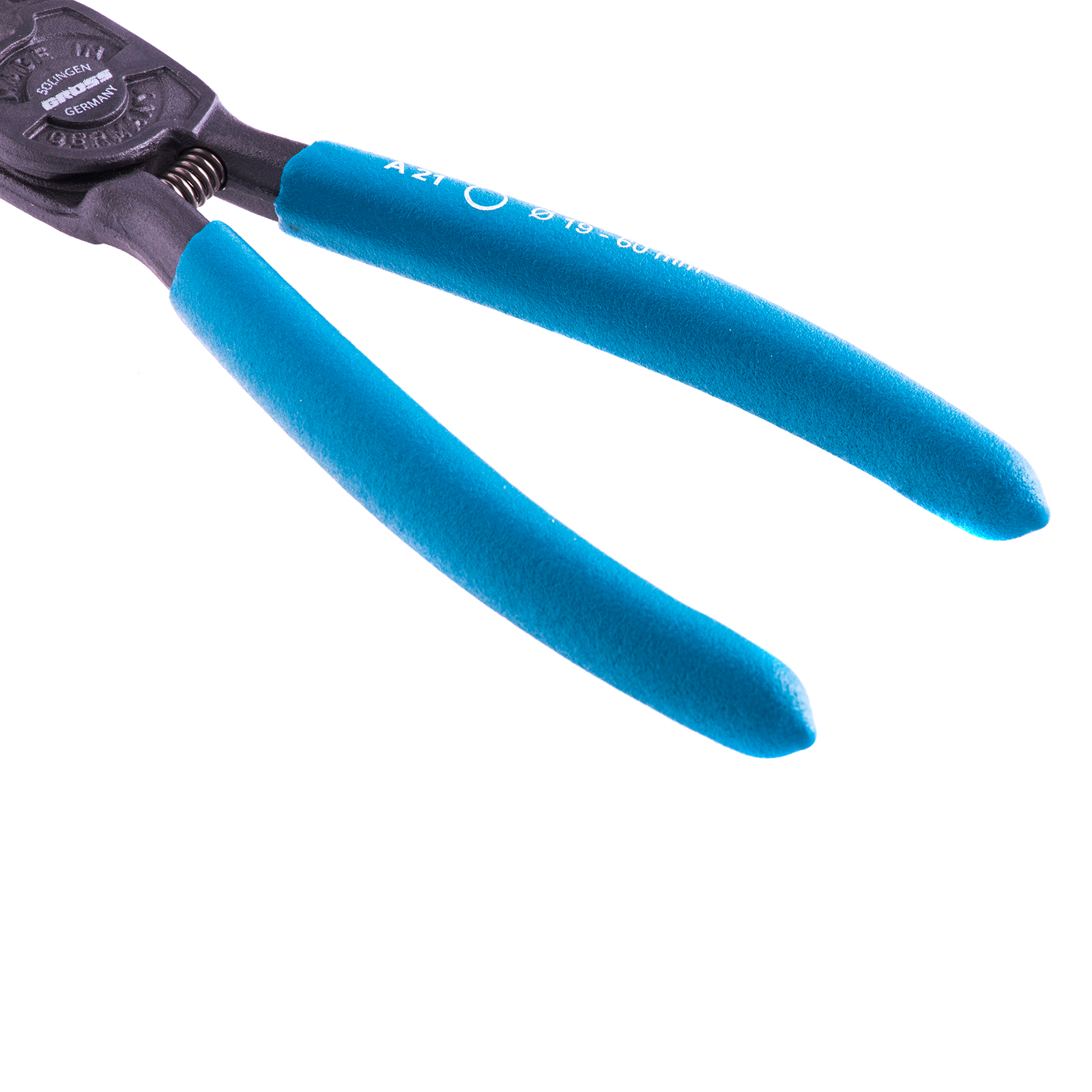 Съемник, 165 мм, для внешних стопорных колец (19-60 мм) изогнутые губки (разжим) Gross