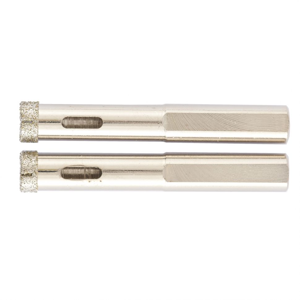 Сверло алмазное по керамограниту, 6 х 67 мм, трехгранный хвостовик, 2 шт Matrix