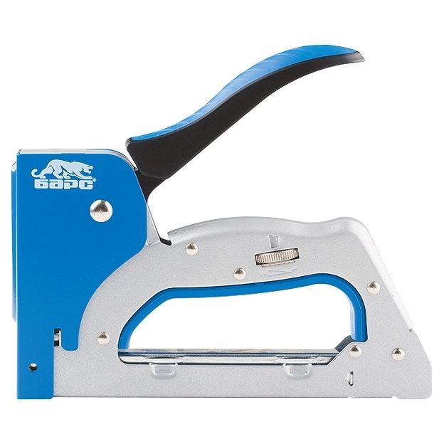 Степлер металлический, 3 в 1, регулятор удара, двухкомпонентная рукоятка, тип скобы: 53, 300, 500, 6-14 мм Барс