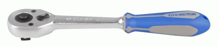 Трещотка 1/2", 262 мм, 32 зубца, флажковая с кнопкой KING TONY 4771-10GR