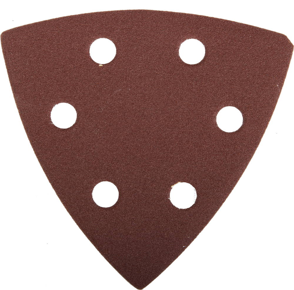 Треугольник шлифовальный ЗУБР "Мастер" универсальный на велкро основе, 6 отверстий, Р180, 93х93х93мм, 5шт