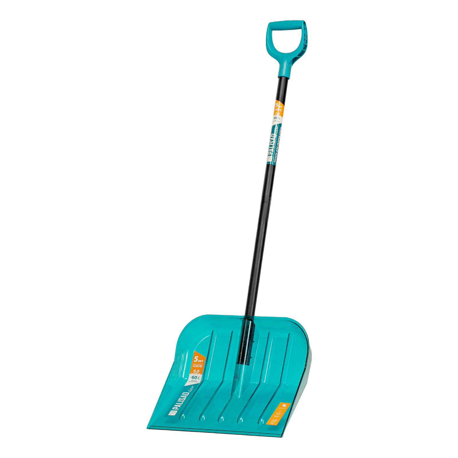 Лопата для уборки снега поликарбонат, 460х400х1400 мм, алюминиевый черенок, LUXE Palisad