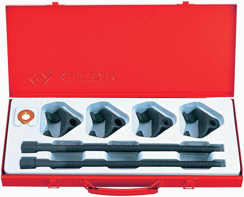 Набор для стяжки пружин амортизатора, 85-370 мм, кованые крюки, 6 предметов KING TONY 9BF11