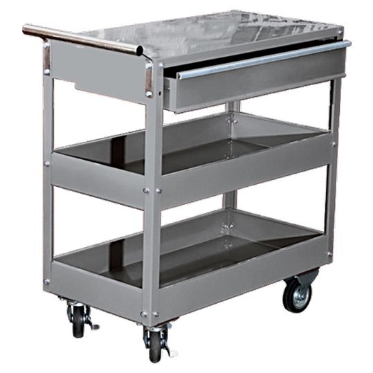 Тележка инструментальная, 737 х 383 х 668 мм, 3-секционная, с ящиком Matrix