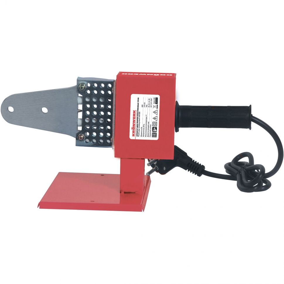 Аппарат для сварки пластиковых труб K W 600, 600 Вт, 300 °C, 20-25-32-40 мм, блистер Kronwerk