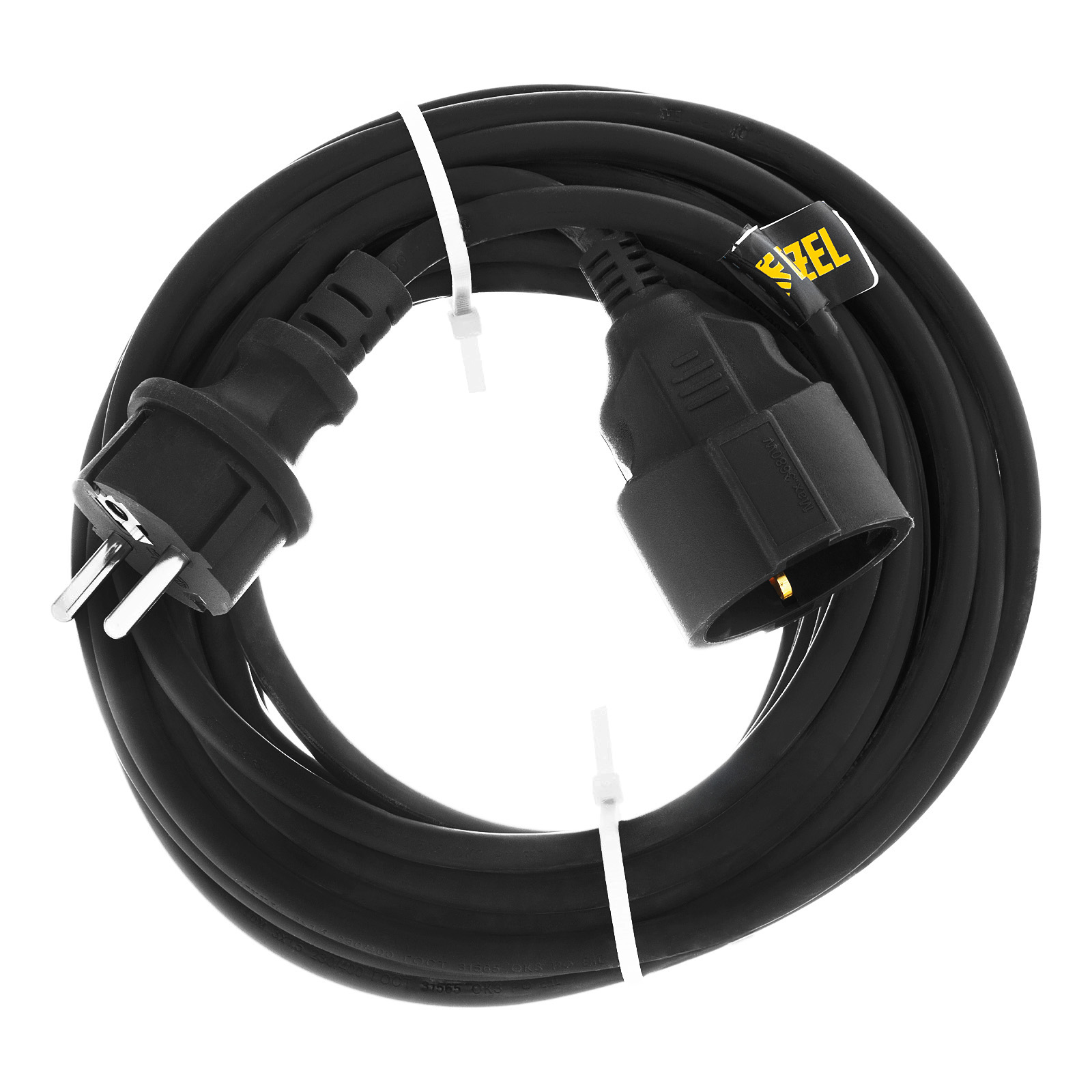 Удлинитель-шнур силовой Top Series, КГТТ, 10 м, 1 розетка, 3 x 1,5 мм Denzel