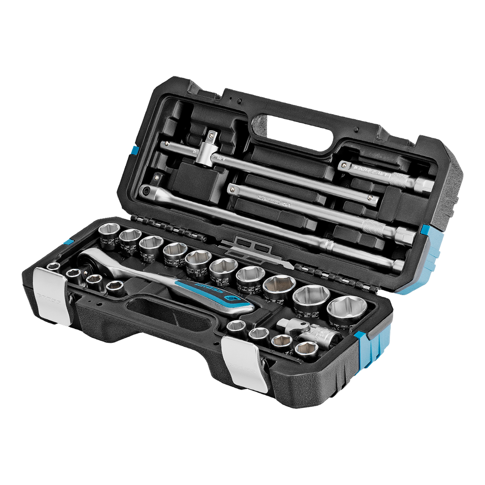 Набор инструментов, 1/2", CrV, 120 зубьев, 24 предмета Gross