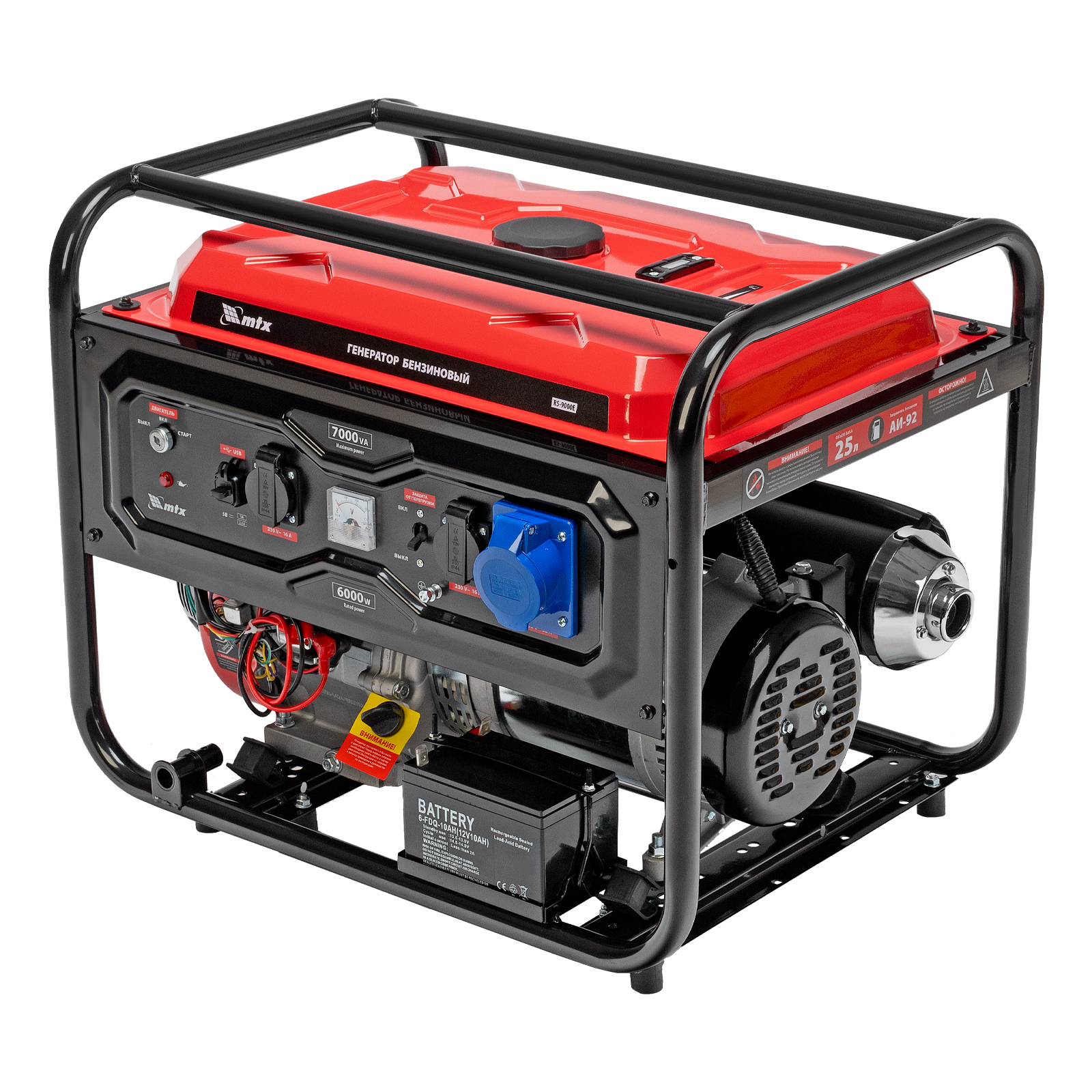 Генератор бензиновый RS-9000E, 7 кВт, 230В, электростартер MTX