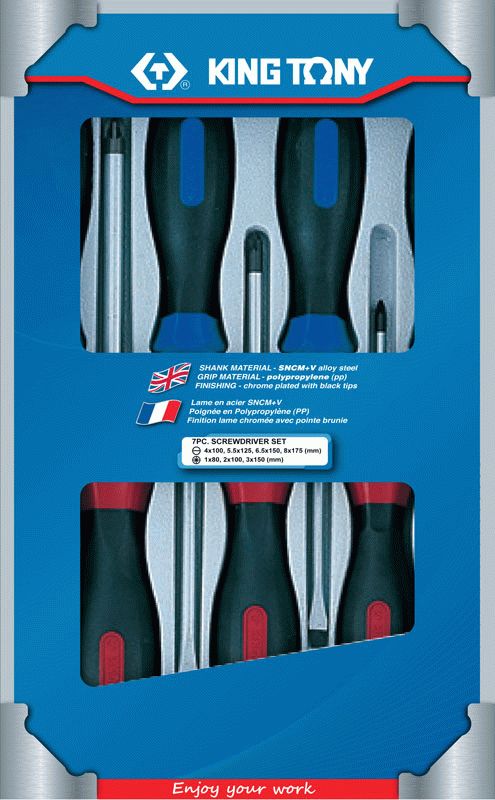 Набор отверток, 7 предметов KING TONY 30127MR