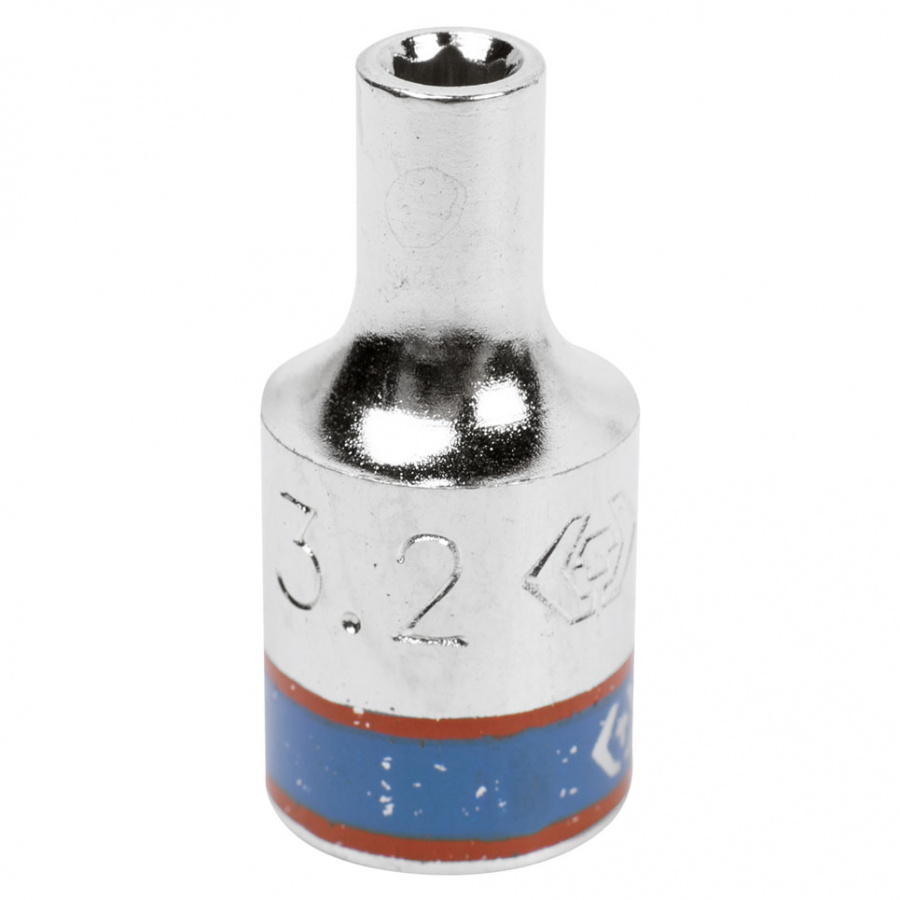 Головка торцевая стандартная шестигранная 1/4", 3,2 мм KING TONY 233532M