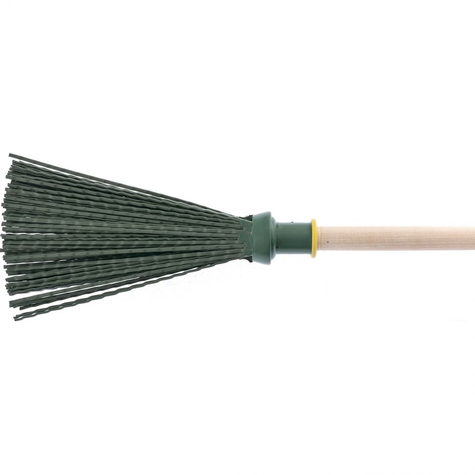 Метла полипропиленовая, 215 х 280 х 1505 мм, круглая, деревянный черенок, Россия, Сибртех